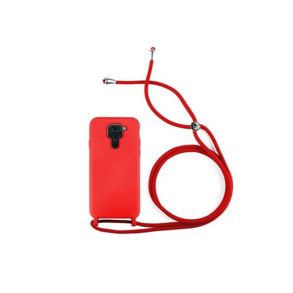 Funda Roja con Cordones para Xiaomi Redmi Note 9s, Redmi Note 9 Pro