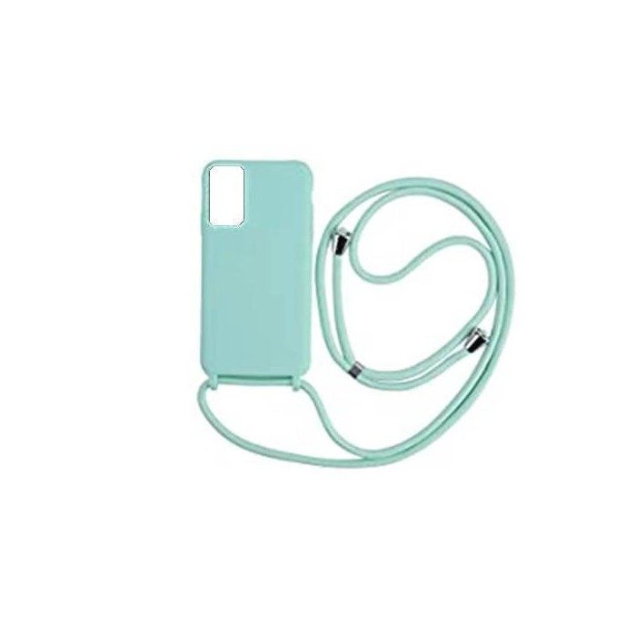 Funda de Silicona Premium con Cordones Samsung Galaxy S22 Verde Menta