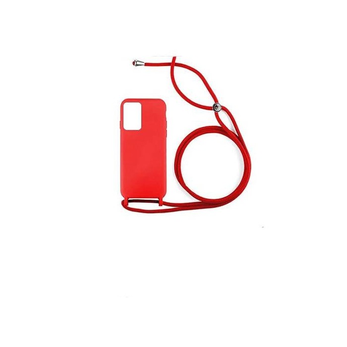 Funda de Silicona Premium con Cordones Samsung Galaxy S22 Plus Roja