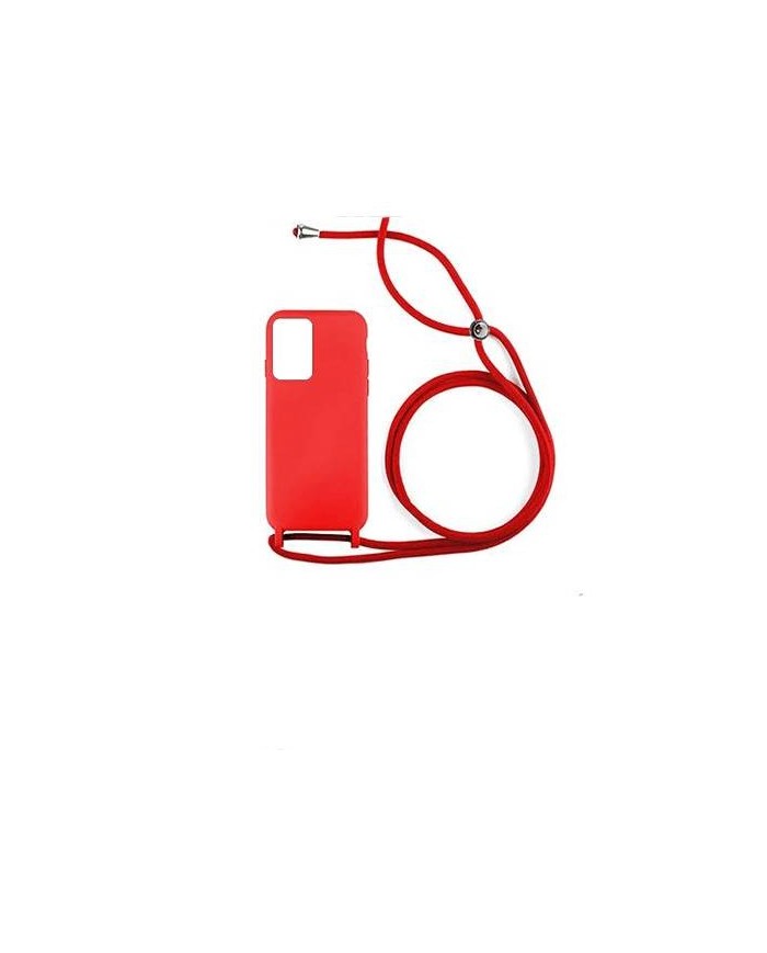 Funda de Silicona Premium con Cordones Samsung Galaxy S22 Plus Roja