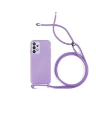 Funda de Silicona Premium con Cordones Samsung Galaxy S22 Plus Lila