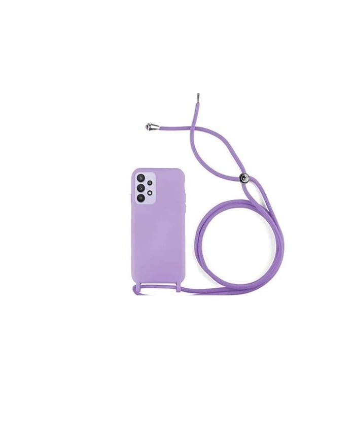 Funda de Silicona Premium con Cordones Samsung Galaxy S22 Plus Lila