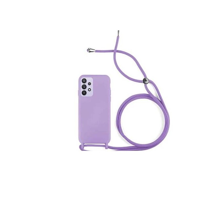 Funda de Silicona Premium con Cordones Samsung Galaxy S22 Plus Lila