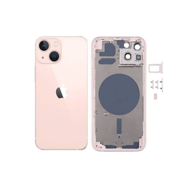 Chasis Carcasa Trasera iPhone 13 Mini Rosa