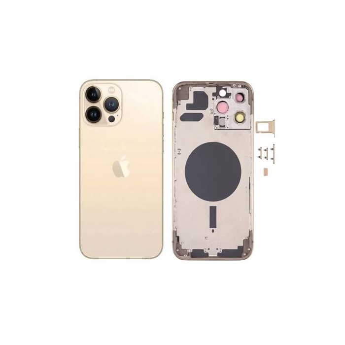 Chasis Carcasa Trasera iPhone 13 Pro Dorado