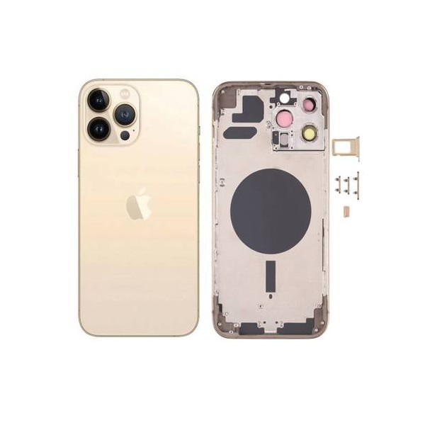 Chasis Carcasa Trasera iPhone 13 Pro Max Dorada