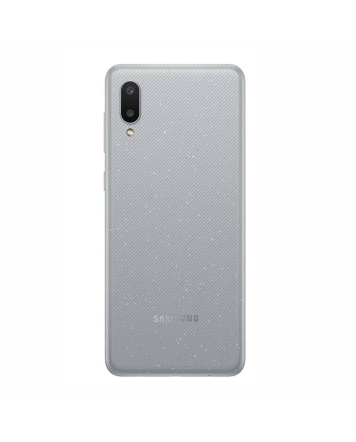 Tapa trasera azul con lente para Samsung Galaxy A02 A022 Gris