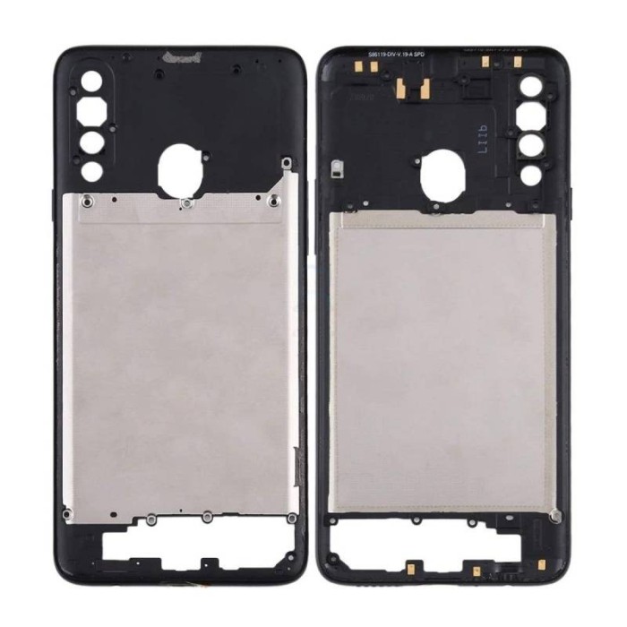 Carcasa Intermedia para Samsung Galaxy A20s, A207 Negro