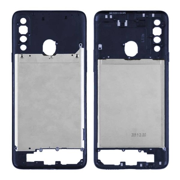 Carcasa Intermedia Samsung Galaxy A20s, A207 Azul