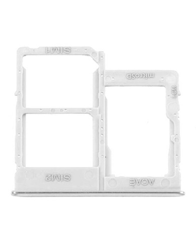 Bandeja Sim y MicroSDpara Samsung Galaxy A31 (A315) Blanco - Plata