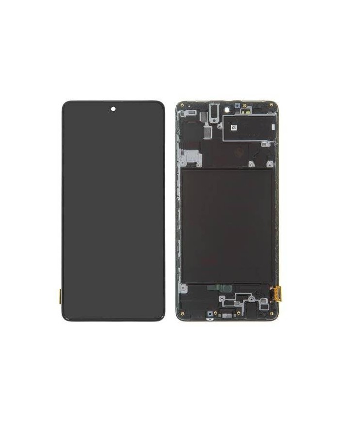 Pantalla Completa Original  con Marco Samsung Galaxy A71, A715 Negra