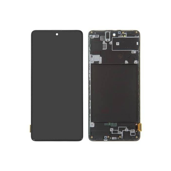 Pantalla Completa Original  con Marco Samsung Galaxy A71, A715 Negra