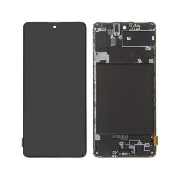 Pantalla Completa Original  con Marco Samsung Galaxy A71, A715 Negra