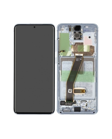 Pantalla Completa Original con Marco Samsung Galaxy S20 G980 G981 Azul