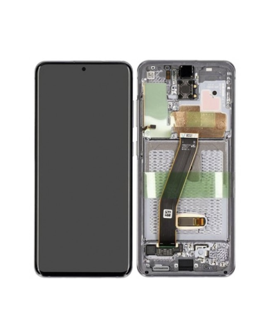 Pantalla Completa Original con Marco Samsung Galaxy S20 en color plata