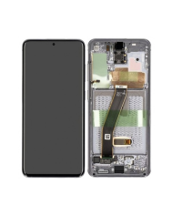 Pantalla Completa Original con Marco Samsung Galaxy S20 en color plata