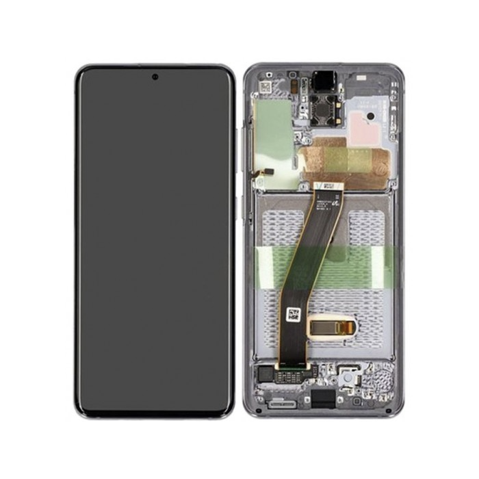 Pantalla Completa Original con Marco Samsung Galaxy S20 en color plata