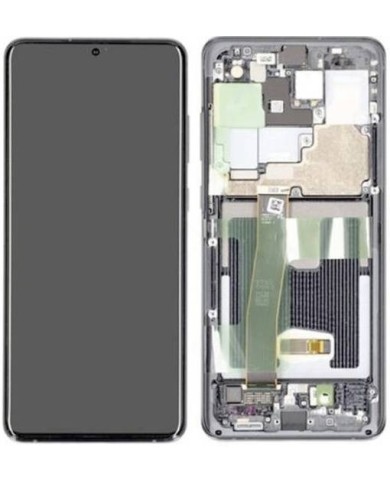 Pantalla Completa Original con Marco Samsung Galaxy S20 Ultra G988 Plata
