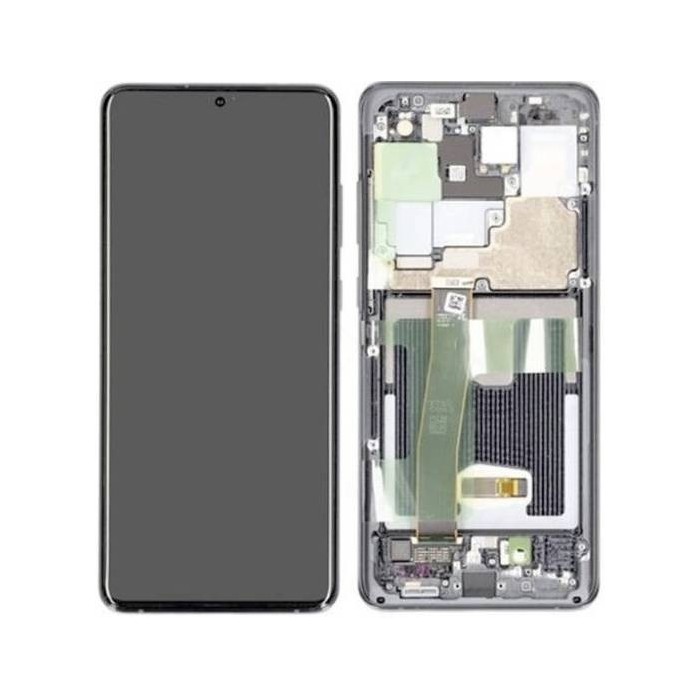 Pantalla Completa Original con Marco Samsung Galaxy S20 Ultra G988 Plata