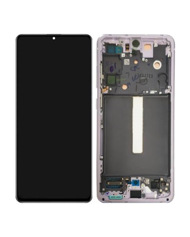 Pantalla Original Lcd + Tactil con Marco Samsung Galaxy S21 FE (G990) Violeta