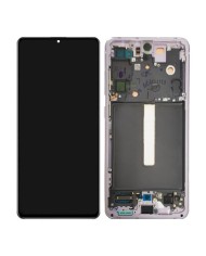 Pantalla Original Lcd + Tactil con Marco Samsung Galaxy S21 FE (G990) Violeta