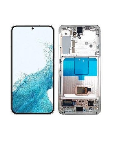 Pantalla Original Lcd + Tactil con Marco Samsung Galaxy S22 5G Plata