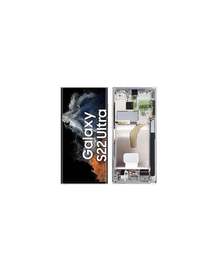 Pantalla Original Lcd + Tactil con Marco Samsung Galaxy S22 Ultra S908 Plata