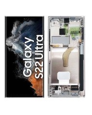 Pantalla Original Lcd + Tactil con Marco Samsung Galaxy S22 Ultra S908 Plata