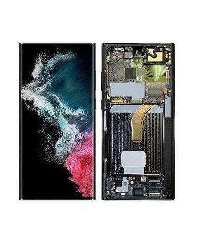Pantalla Original Lcd + Tactil con Marco Samsung Galaxy S22 Ultra S908 Negro