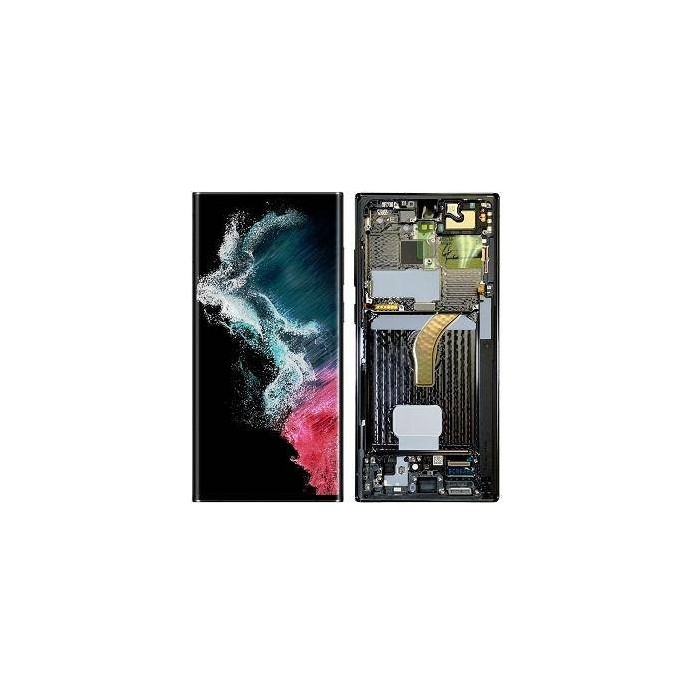 Pantalla Original Lcd + Tactil con Marco Samsung Galaxy S22 Ultra S908 Negro
