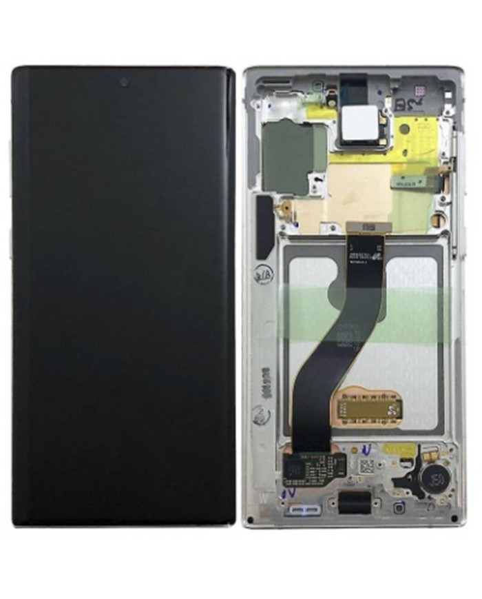 Pantalla Lcd + Tactil con Marco Samsung Galaxy Note 10 N970 Plata