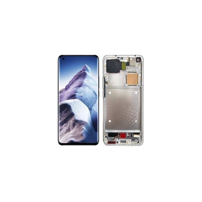 Pantalla Original Lcd + Tactil con Marco Xiaomi Mi 11 Ultra Plata M2102K1G