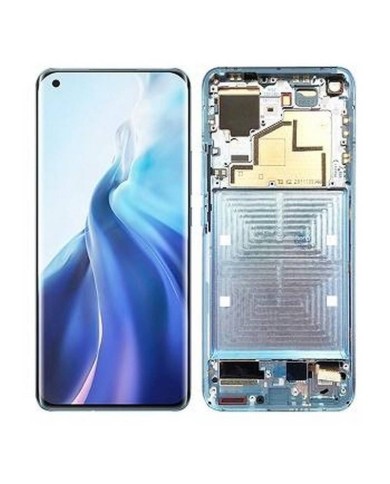 Pantalla Original Lcd + Tactil Con Marco Xiaomi Mi 11 5G Azul Claro