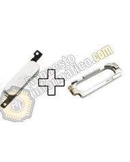 Boton Home Blanco + Marco metalico para Samsung Note 2 (N7100)