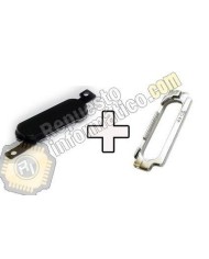 Boton Home Negro + Marco metalico para Samsung Note 2 (N7100)