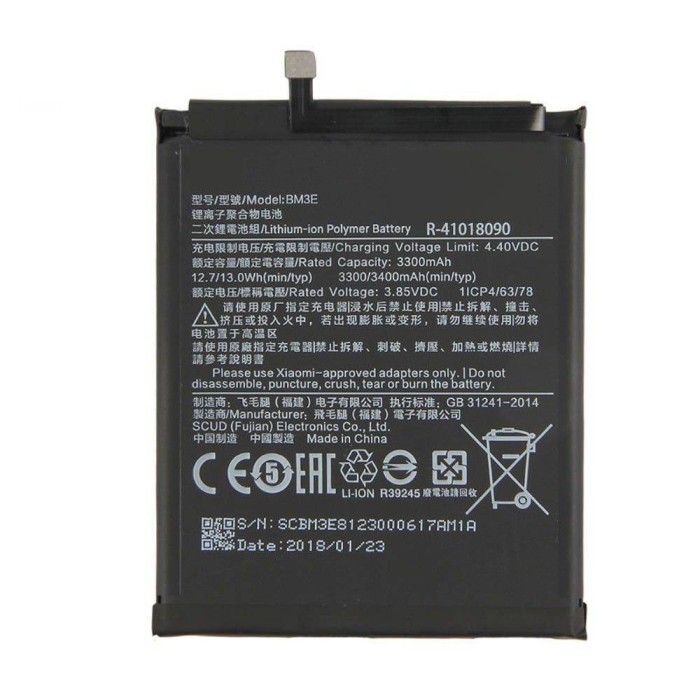 Bateria Xiaomi MI8 BM3E 3400mah