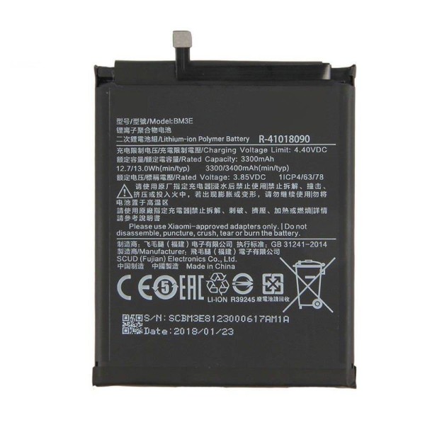 Bateria Xiaomi MI8 BM3E 3400mah