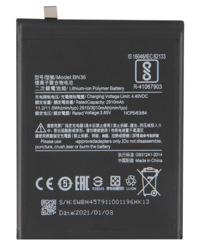 Batería BN36 de Repuesto para Xiaomi Mi A2 - ENVIO 24H