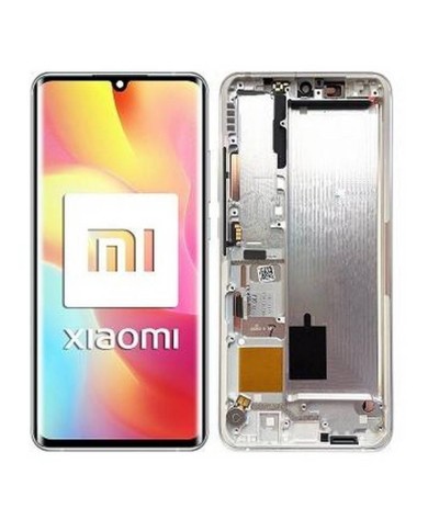 Pantalla LCD + Tactil con Marco Xiaomi Mi Note 10 Lite Plata