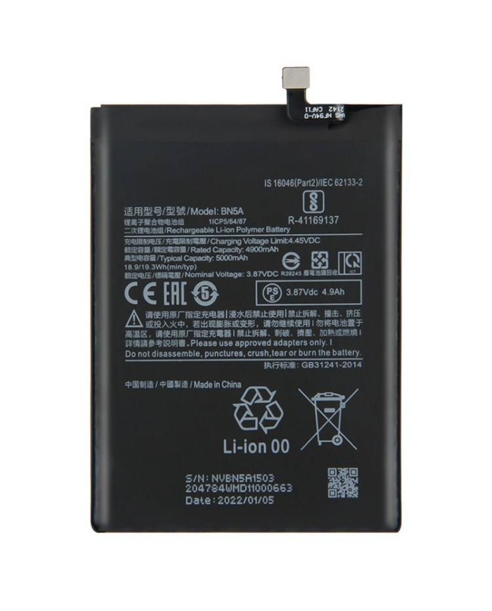 【Bateria BN5 】Para Xiaomi Redmi Note 10 5G BN5A 4900mAh