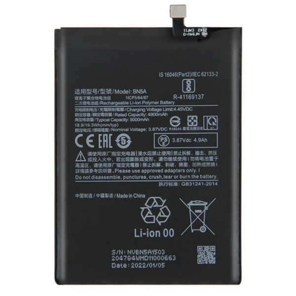 【Bateria BN5 】Para Xiaomi Redmi Note 10 5G BN5A 4900mAh