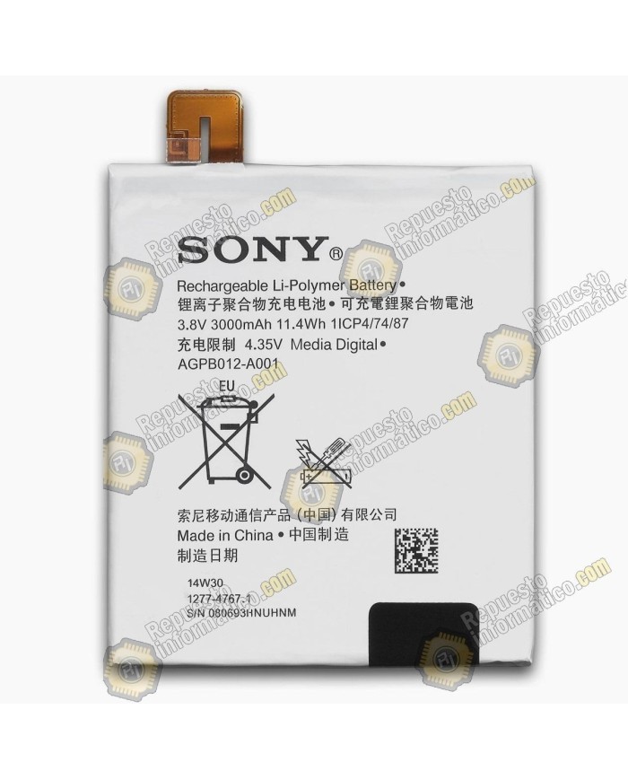 BaterÃ­a Original T2 ultra LIS 1554 ERCP (desmontaje) 