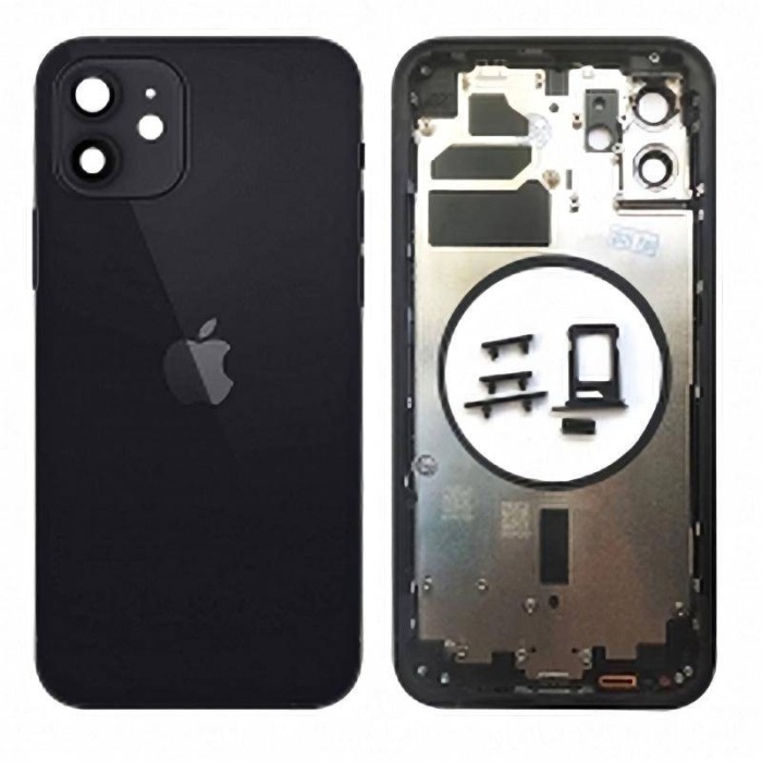 Compra Chasis Carcasa Trasera iPhone 12 Negro