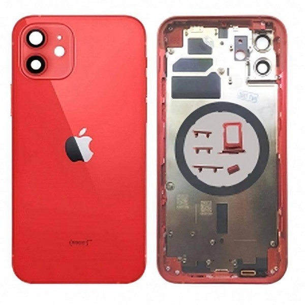 Compra Chasis Carcasa Trasera iPhone 12 Rojo