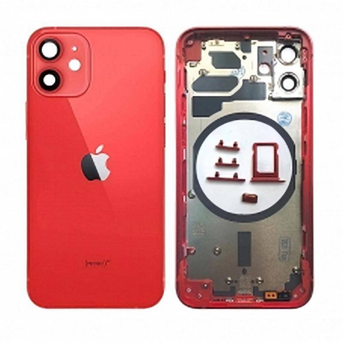 Comprar Chasis Carcasa Trasera iPhone 12 Mini Rojo