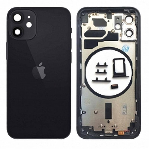 Comprar Chasis Carcasa Trasera iPhone 12 Mini Negro
