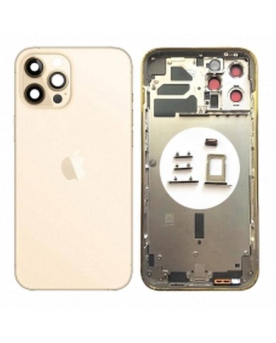 Comprar Chasis Carcasa Trasera para iPhone 12 Pro Max Dorado