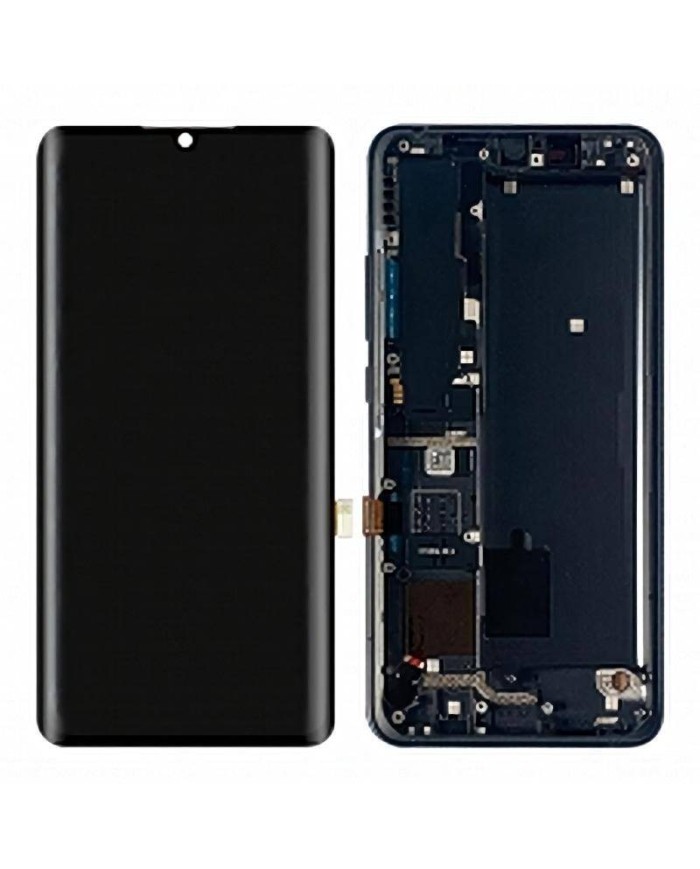 Pantalla Con Marco Xiaomi Mi Note 10, Mi Note 10 Pro,Mi CC9 Pro Negro