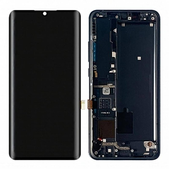 Pantalla Con Marco Xiaomi Mi Note 10, Mi Note 10 Pro,Mi CC9 Pro Negro