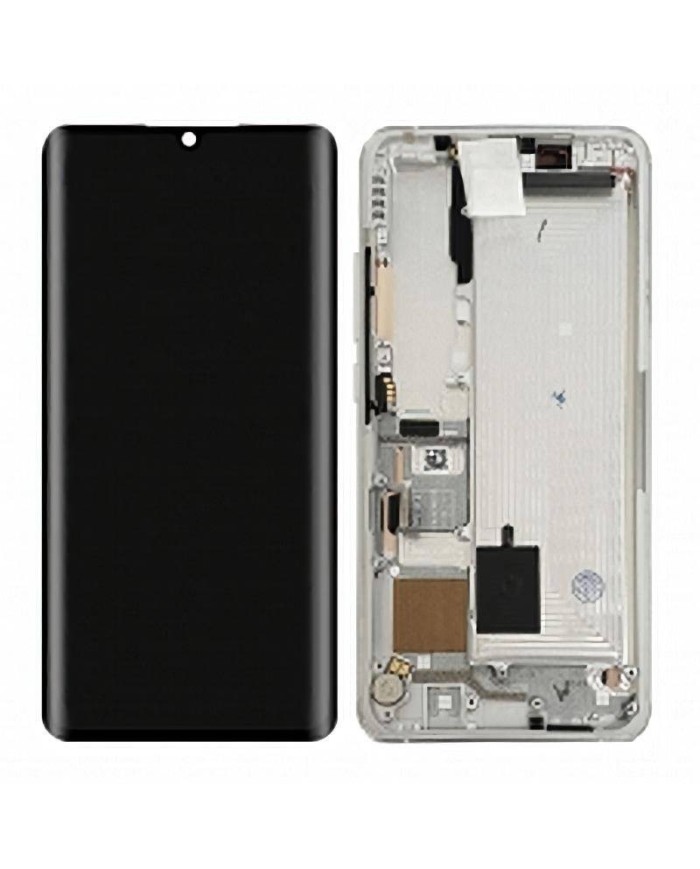 Pantalla Con Marco Xiaomi Mi Note 10, Mi Note 10 Pro,Mi CC9 Pro Plata